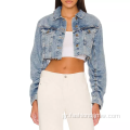 Casual Distressed Denim Jacket Γυναίκες